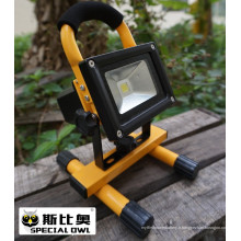 10W COB Super Bright LED Flood Light, lumière de travail, rechargeable, portable d&#39;extérieur, lampe de flood / project, IP67